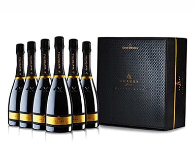 Sant'Orsola Prosecco D.O.C. LX Brut Millesime Sec Vin Petillant Italien Set de 6 Bouteilles, Blanc, 750 milliliters