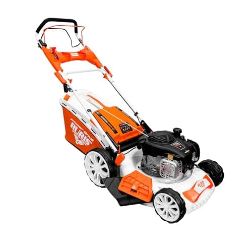 RURIS - Tondeuse à Gazon Autoportée RX333S - 3 CH - pour Surfaces jusqu'à 1500 m² - 5 Fonctions - Largeur de Travail 46 cm - Hauteur de Coupe de 25 à 75 mm - Sac de 65L - Outillage de Jardin