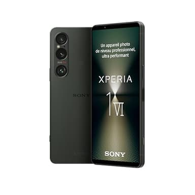 Sony Xperia 1 VI Vert Kaki - 6.5 Pouces 19.5:9 FHD+ HDR OLED - Triple Objectif - Android 14 - Débloqué - 12GB RAM - 256GO - Double SIM Hybride, Extension Garantie 12 Mois Offerte [Exclusivité Amazon]