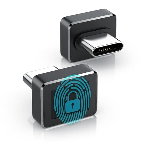 CSL - Lecteur d'empreintes digitales USB-C – Dispositif de sécurité à capteur à 360 degrés – Windows 8-11 – Prend en Charge Jusqu’à 10 ID – USB – Plug & Play