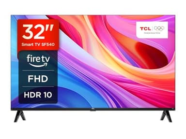 TCL 32SF540 - Téléviseur Intelligent 32 Pouces FHD - HDR & HLG-Dolby Audio-DTS Virtual X/DTS-HD-Metal Bezel-Less-Dual-Band WiFi 5-avec système Fire OS 7