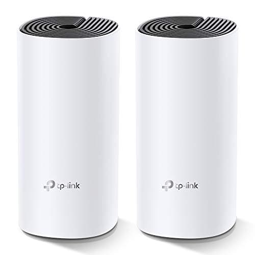 TP-Link Ethernet Deco M4 WiFi Mesh AC 1200Mbps (2-pack) Système WiFi pour toute la maison - Couverture de 260m2, 2 Ports Gigabit, Contrôle parental, Compatible avec toutes les Box Fibre
