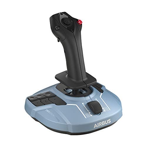 Thrustmaster TCA Sidestick Airbus Edition - Flight Stick ergonomique avec 12 boutons remappables et inverseur de poussée pour PC