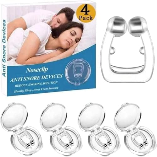 Anti Ronflement Dilatateur Nasal, Clip Nasal 4 PCS Silicone Magnétique Pince Ronflement Peut Soulager le et Dormir Suffisamment, Nasal Pince Nez Dispositif Améliore la respiration et Réutilisable.