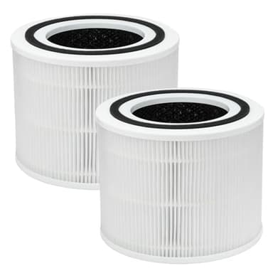 BAMBOOST Lot de 2 filtres de rechange pour purificateur d'air LEVOIT Core 300/ Core 300S/P350, filtration à 3 niveaux, filtre de rechange Core 300-RF