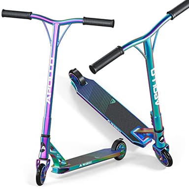 Apollo Trotinette Adulte Genesis Pro - Trottinette de Cascade Pro Robuste avec Roulements à Billes ABEC 9, Trottinette de Saut, Trottinette de Démonstration Freestyle