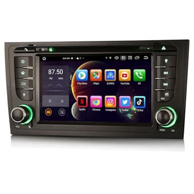 GONFEN 4Go+64Go 8 Cœurs Android 14.0 Autoradio Stéréo pour Audi A6 S6 RS6 Allroad avec GPS Navigateur sans Fil CarPlay et Android Auto WiFi 4G CD USB Bluetooth 5.0 Dab+ RDS AM/FM DSP CANbus 7" écran