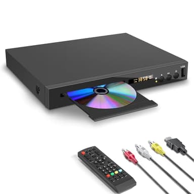 Lecteur Blu-Ray pour Téléviseur, JOVELL Lecteur CD DVD Multizone avec Sortie Coaxiale AV HDMI Entrée USB, Prise en Charge clé USB, Prend en Charge Le Disque Blu-Ray de la Région 2