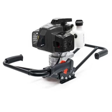 Wiltec Tarière thermique à essence – Moteur 2 temps 2,2 kW 3 CV – Cylindrée 63 cm³ – Usage 2 personnes – Perceuse de sol Trépan pour Clôture Sylviculture Jardinage Aménagement
