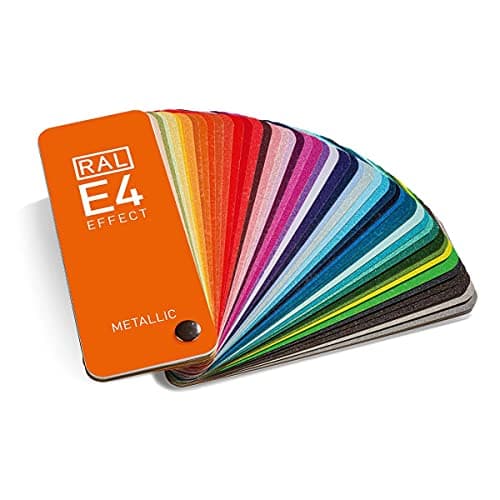 RAL E4 nuancier de couleur, 70 teintes métalliques, échantillons couleur pleine page, brillants