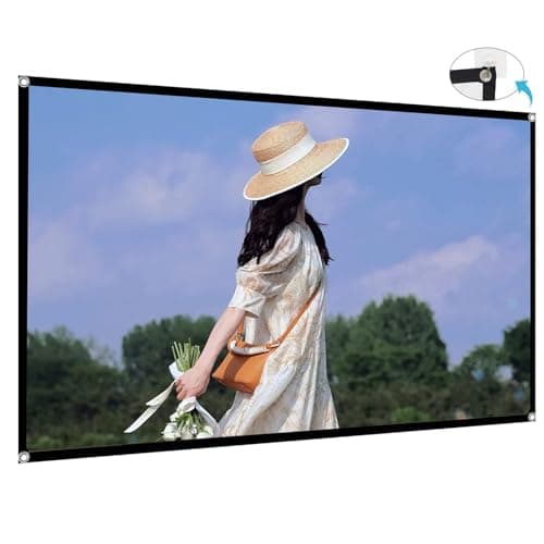 Écran de Projection Portable Pliable 300 Pouces, Écran de Projection de Film Lavable pour Cinéma Maison Extérieur Intérieur(300in(663x373cm))