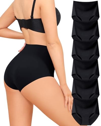 Aijolen Culotte sans Couture Femme Taille Haute Slips Invisibles sous-vêtements Doux Elasticité Hipster Confort Bikini Panties Shorty Culottes Multiple S-XXL