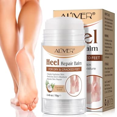 Crème Pieds Secs, Creme Pieds Tres Secs et Abimes, Prévient l'apparition de callosités, Soin des pieds, baume réparateur pour talons fissurés, hydrate et adoucit les pieds secs, 70 g (Noix de coco)
