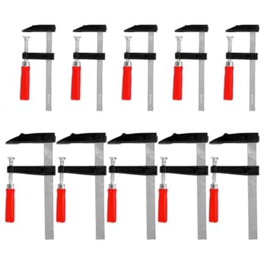 YAYODS Lot de 10 serre-joints - Envergure : 150 mm/200 mm - Profondeur de la mâchoire : 50 mm/80 mm - Petit serre-joints pour bois, rails de guidage, fixation précise