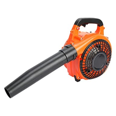 kiskick Souffleur de feuilles sans fil, 26 cc, alimenté par essence, souffleur à 2 temps, léger pour l'entretien de la pelouse, du jardin, de la terrasse, des feuilles et de la neige, orange