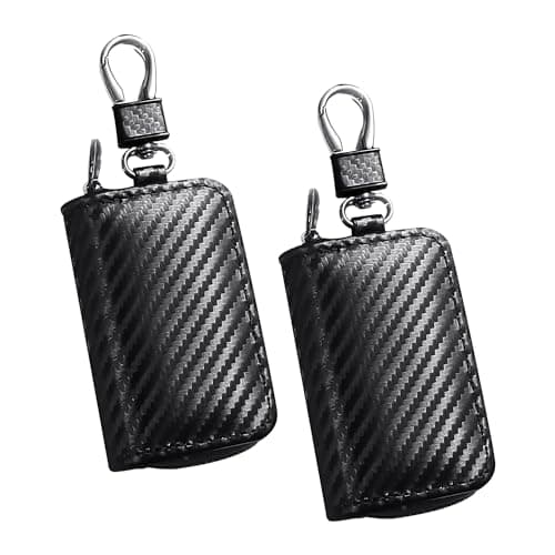 Lot de 2 poches noires pour clés - Avec blindage du signal de clé - Étui portable multifonction - Accessoire pratique - En cuir
