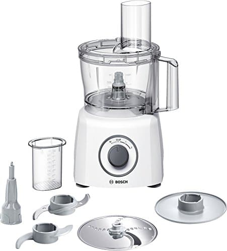 Bosch MultiTalent 3 MCM3100W – Robot de cuisine polyvalent avec plus de 20 fonctions – 800 W – Capacité de 2,3 L – Couleur : Blanc/Gris