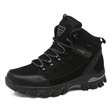 WOWEI Chaussures de Randonnée en Plein Air Imperméable Respirant Antidérapant Bottes de Trekking Promenades Voyages Sneakers pour Femme Hommes,Noir 1,44 EU
