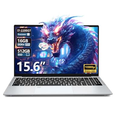 Zonatrix Ordinateur Portable Core i7-1195G7, PC Portable 15.6 Pouces IPS Écran, Win11 Ordinateur Portable 16GB RAM 512GB SSD, Déverrouillage par Empreinte Digitale, Iris XE Graphics GPU, Type-C/RJ45