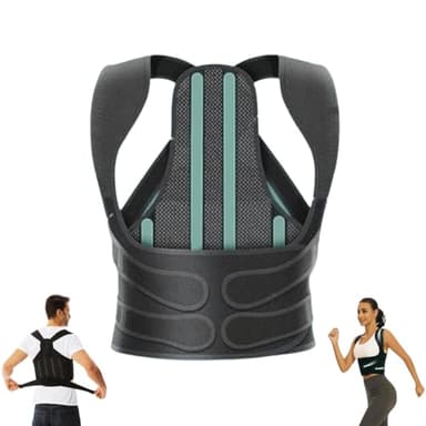 NP'MEDICAL ® Correcteur de posture homme et femme | Soulage les douleurs et redresse le dos | Redresseur de dos avec ceinture lombaire/dorsale ajustable | Maintien du dos, du cou et des épaules