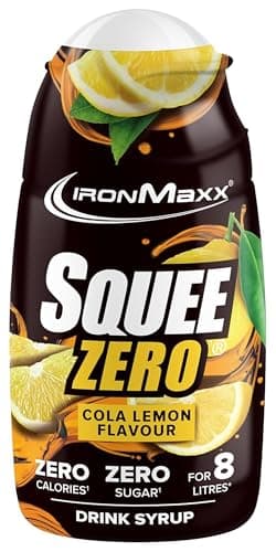 IronMaxx SqueeZero - Cola Lemon 65ml Sirop | Expérience gustative rafraîchissante pour 8 litres | Sans sucre et sans calories dans 100 ml de boisson prête à consommer