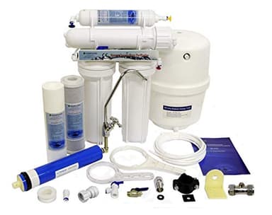 Finerfilters Système de filtration d'eau potable par osmose inverse sous évier (50 GPD) pour la maison domestique, élimine jusqu'à 99% des contaminants pour la meilleure eau potable. (4 étapes)