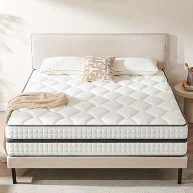 Twirest Matelas 140 x 200 cm, à ressorts ensachés (hauteur 25 cm), matelas orthopédique 7 zones avec mousse confortable, tissu à surface douce, matelas pour adultes, dureté moyenne (H3)