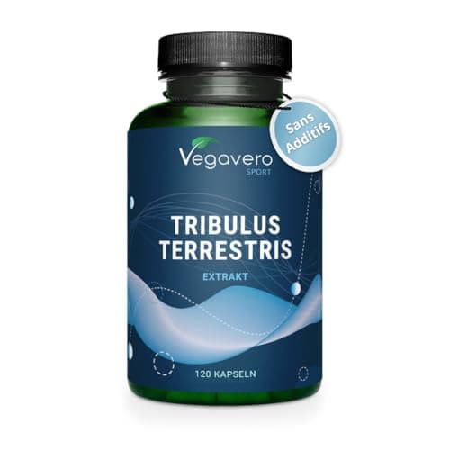 Tribulus Terrestris 10800 mg | DOSAGE ÉLEVÉ + 90% Saponines | Musculation, Énergie, Endurance | 120 Gélules | Sans Additifs et 100% NATUREL | VEGAN | Vegavero®