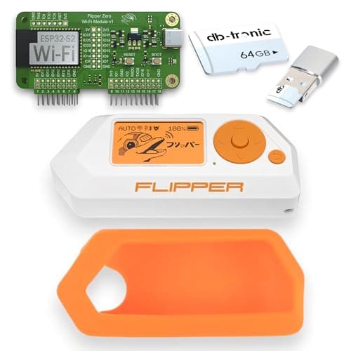 Flipper Zero Starter Kit Complet | Flipper Zero | Carte WiFi | Coque en Silicone | Carte mémoire de 64 Go | Lecteur de Carte USB