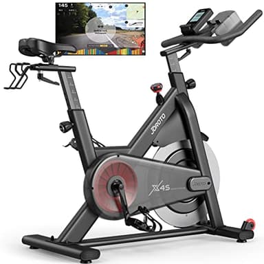 JOROTO X4S Vélo D'appartement Bluetooth - Vélo D'intérieur avec Valeur de Résistance Magnétique Lisible et Entraînement par Courroie (Capacité de 150 kg)