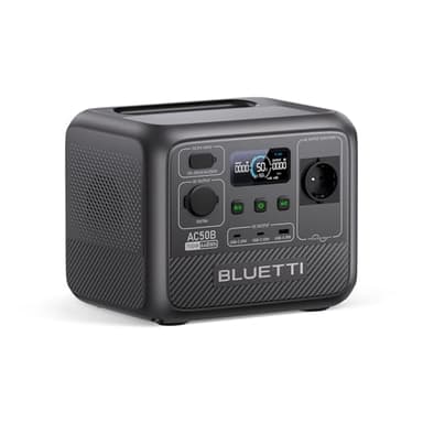 BLUETTI AC50B Station Électrique Portable, 448Wh LiFePO4 Batterie de Secours, 700W Sortie CA (Power Lifting 1000W), 65W USB-C PD Sortie, Générateur Solaire pour Camping, Urgence