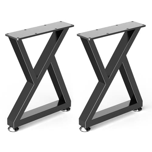 YheenLf Pied de Meuble en Métal, Vis réglables, Indépendantes et Stables, DIY Pieds de Meubles Lourds, Convient à la Table Basse, Bureau, 30x41.5cm, 2 Pack, Z-Type