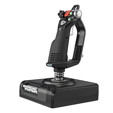 Logitech G Saitek X52 Pro Flight Système 3M avec Commande de Gaz à Pièces Métalliques et Joystick de Simulation, Ecran LCD, Double Suspension, Boutons Lumineux, 2 Connexions USB - Noir