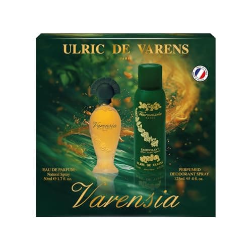 ULRIC DE VARENS - Coffret Parfum Femme Varensia - Eau de Parfum 50 ml + Déodorant Spray 125 ml - Floral, Fruité, Chypré - Made in France