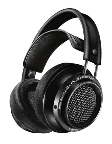 Philips Fidelio X2 Casque Over Ear Haute résolution, Filaire, Acoustique Ouvert, avec Drivers LMC en néodyme de 50 mm, Coussinets en Mousse à mémoire de Forme Velours Deluxe - Noir