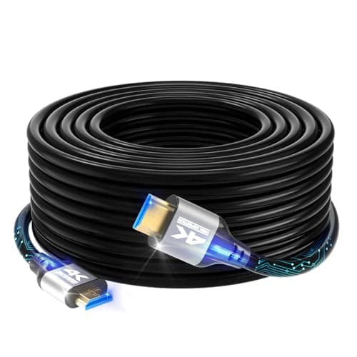 Zazalon Câble HDMI 20M (4K@60Hz 18 Gbit/s) Connecteurs Plaqués or Ultra Haut Débit, Compatible avec Blu-ray,Playstation, Ordinateur Portable, PS3/4/5/9, PC, HDTV,Etc