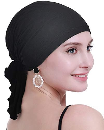 osvyo – Foulard en Bambou pour Femme, pour Perte de Cheveux, chimiothérapie, Cancer, Emballage scellé, Bamboo Le Noir, Taille Unique