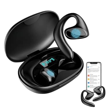 Ecouteur Traducteur Instantané, 144 Langues Traducteur en Temps Réel, son HD Bidirectionnel Sans Fil pour iOS et Android, Oreillette Traduction Vocal pour l'Apprentissage, Voyages et Affaires (Noir)