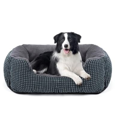 FURTIME Panier pour Chien Taille Moyenne, Lit Lavable Antidérapant, Anti-anxiété, Adapté Aux Petits et Moyens Chiens et Chats, 63x53x20cm