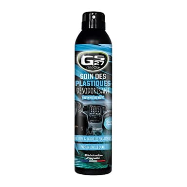 GS27 - Soin des Plastiques Désodorisant Voiture Déocar - Parfum Voiture 100% Français - Voiture Neuve - 300 ML