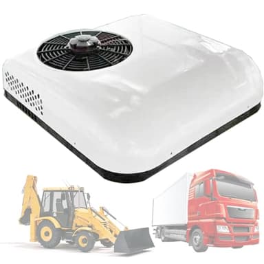 Quixnova Climatiseur de Toit pour Camping-Car – Unité de climatisation de stationnement 12 V 24 V CC pour Semi-Camion, Tracteur, Camping-Car, Pick-up, remorque – Refroidissement Uniquement,White-24V