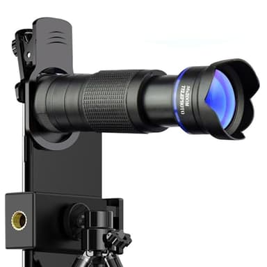 Objectif zoom pour téléphone portable, téléobjectif extérieur 36x pour téléphone portable, objectif de qualité HD 4K, objectif de prise de vue à distance pour téléphone portable. 36 x BlueCircle