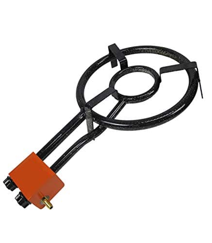 Garcima - Paelleras EL CID, brûleur à gaz avec 2 anneaux pour paella, 35 cm Diamètre