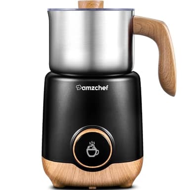 AMZCHEF 8 EN 1 Mousseur à Lait Multifonctionnel 550 Watts, Chauffe Lait Avec Tasse en Fendue de 600 ml pour Lait Chaud et Froid, Lait au Chocolat, Aliments pour Bébés à Base de Produits Laitiers