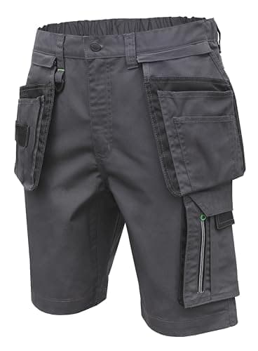 Högert Technik - LEMBERG Short avec Poches, Gris foncé, Taille S (48), pour Homme, Short de Travail, en ISO 13688