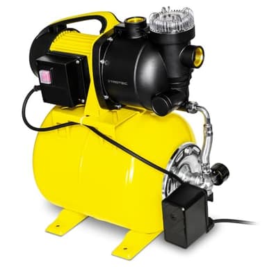 TROTEC Station d'eau domestique TGP 1025 EF - pompe avec préfiltre, débit 3500 l/h, 1000 W, hauteur de refoulement 30 m - économie d'énergie, redémarrage automatique, arrêt automatique, pour