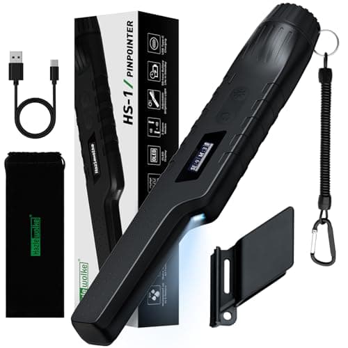 Hazlewolke Pointeur Detecteur De Métaux Rechargeable - Détection de Pointeur à Main Étanche, Suppression D'interférence en Un Clic, Superhet TEC Pointeur De Métaux Accessoires pour Adultes et Enfants