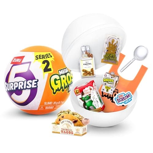 5 SURPRISE Mega Gross Minis série 2 de ZURU, Capsules Surprises de Mini-Objets de Collection de Parodies dégoutantes, (1 Capsule)