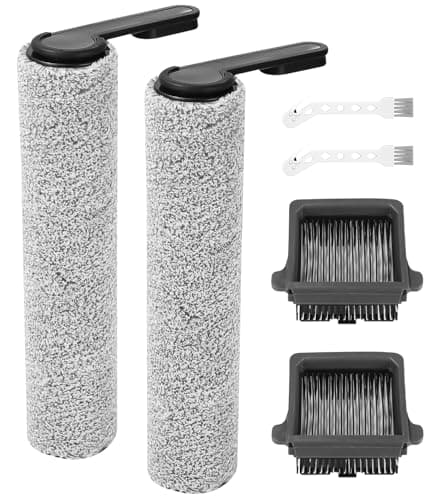 Toaren Rouleau de Brosse de Rechange et Filtre Accessoires pour Tineco Floor One S7 Pro/Floor One S6 pour Aspirateurs Secs et Humides,2 Rouleaux de Brosse,2 Filtres HEPA,2 Brosse de Nettoyage