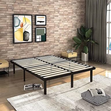 IZTOSS Sommier 160x200cm Sommiers à Lattes avec 9 Pieds pour Adulte - Cadre de Lit 160x200 avec Sommier(160x200-9 Pieds) L-CJQ-1